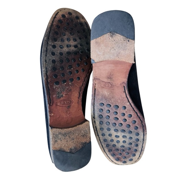 TOD’S woman’s suede black loafers size 81/2 EUC - Picture 3 of 8